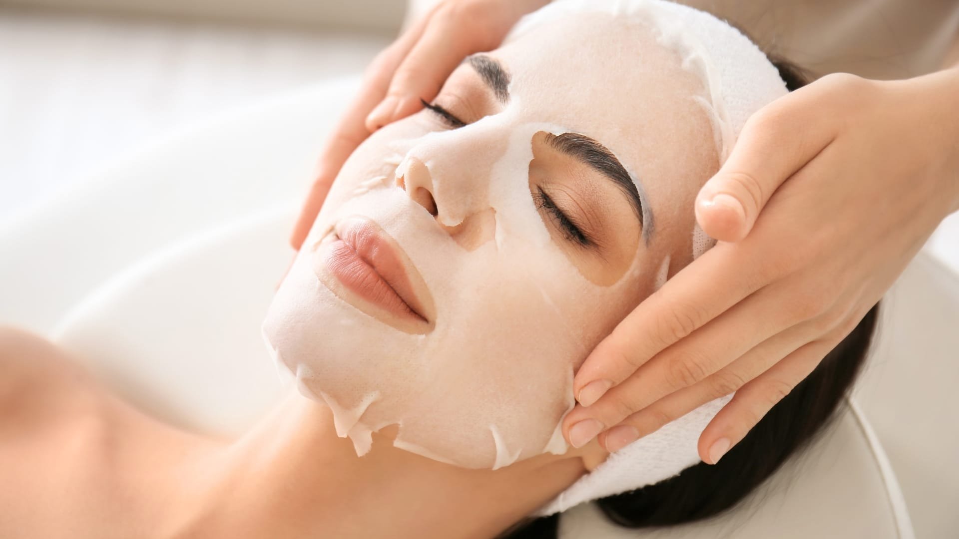 Professional spa facial treatment and skincare experience
